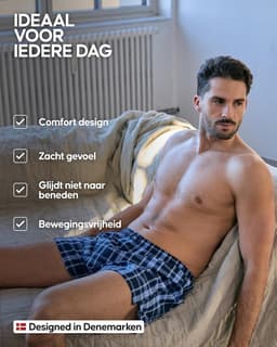 Heren Boxershorts Loszittend Met Knoopgulp Biologisch Katoen Multi-pack — thumbnail 5