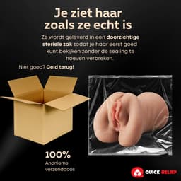 Quick Relief Silvana™ - Masturbator - Pocket Pussy - Sex Toys voor Mannen - 3 in 1 - Realistisch - Sex Toys voor Mannen - Kunstvagina — thumbnail 8