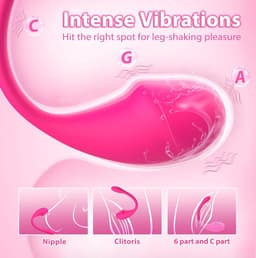 Lzwintrading Vibrators voor Vrouwen met App Control - Sex Toys voor Vrouwen Koppels - G Spot Bullet Vibrator met 10 Vibratie Standen- Clitoris Stimulator - Dildo Vibrator Realistisch - Seksspeeltjes - Erotiek - Vibrerend Ei - Anale Speeltjes — thumbnail 6