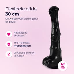 Jespro Fantasy dildo 30cm - Flexibel met zuignap - Monster - Cock - Extreme - BPA vrij — thumbnail 4