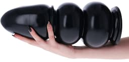 XXL Buttplug 35 cm 14,5 - Mega Grote Anaalplug - Gemaakt van PVC - Met Zuignap - Zwart - Dikke Butt Plug — thumbnail 3