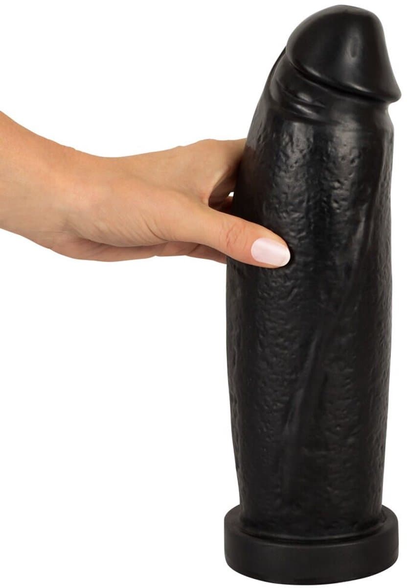 Extreem Grote Zwarte Dildo De Giant- Gigantische Dikke Zwarte Dildo - Grote Dildo 30 Cm Lang - Doorsnede 9.1 cm — afbeelding 1