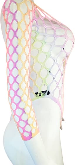 BamBella® - lingerie jumpsuit - Onesize - Erotische sexy nacht pakje doorzichtig kant - Super Stretch — thumbnail 3