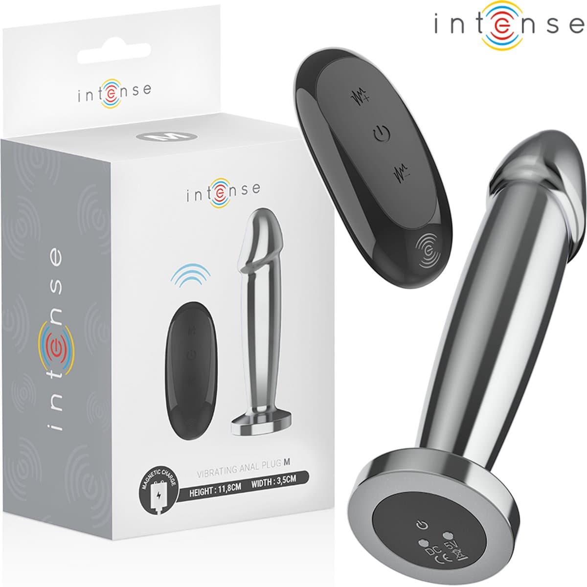 INTENSE - ANALE PLUG MET 10 TRILLINGEN, METALEN DILDO MET AFSTANDSBEDIENING M | VIBRATOR | BUTTPLUG | BUTTPLUG VIBRATOR | SEKSSPEELTJES VOOR MANNEN | SEKSSPEELTJES VOOR VROUWEN | SEKSSPEELTJES VOOR KOPPELS | SEX TOYS — afbeelding 1