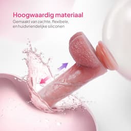 Pure Pleasure® Vibrators voor Vrouwen - 3 in 1 Dildo Vibrator - 8 Stuwstanden – 10 Vibratiestanden – Oplaadbaar – Waterdicht - Met Zuignap – Inclusief Afstandsbediening — thumbnail 5