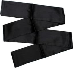Rimba - Blinddoek - Ook Voor Bondage - Nylon - Zwart - 150 cm lengte - 10 cm breed — thumbnail 3