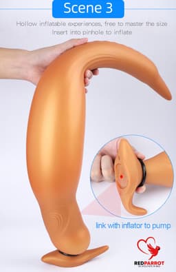Mega Opblaasbare Buttplug XXL - Extra Opening Vloeistof - Anaal plug - BDSM — thumbnail 7