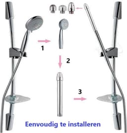 Knaak Anaal Douche - Intieme Douche voor Anale & Vaginale Reiniging - Metaal - 3 Opzetstukken — thumbnail 3