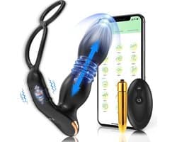 LoveVlijt - Luxe Prostaat Stimulator met Cockring - 10 Vibratiestanden - Vibrerende Butplugg - Anaal Dildo voor Mannen - Draadloos - Dubbele Stimulatie - Anale Speeltjes - Buttplugs - Op afstand - Inclusief Extra Vibrator en App - Vibrator