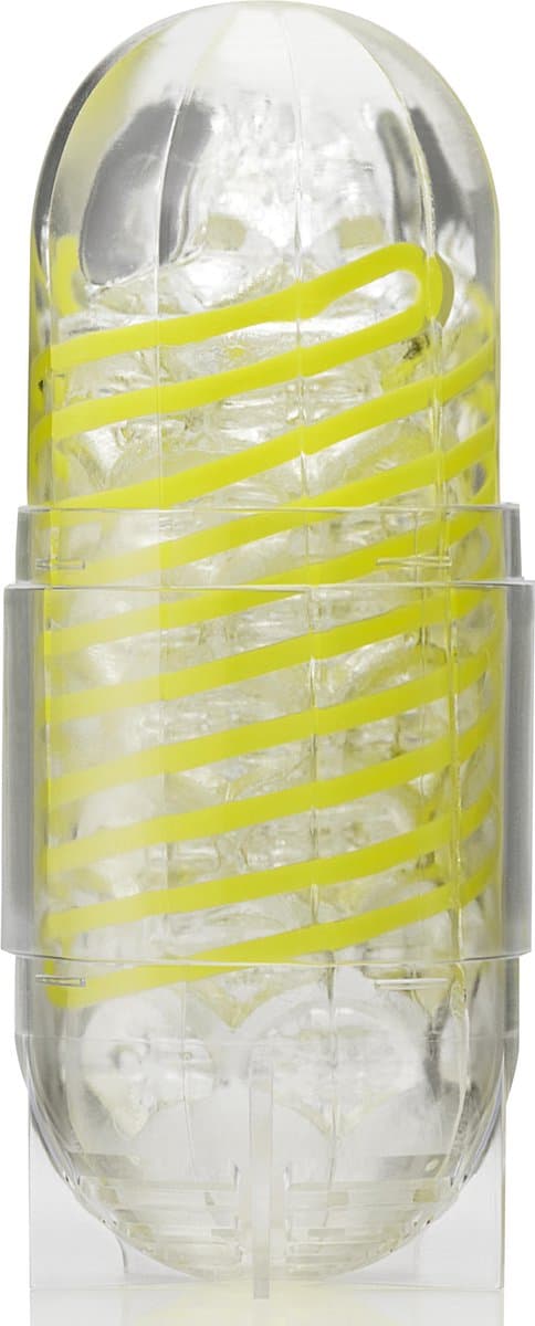 Tenga - Spinner 03 Shell Masturbator - Transparant/Neon — afbeelding 1
