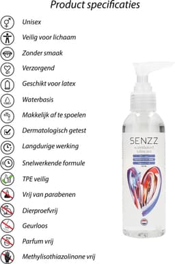Senzz Waterbased Lubricant - Glijmiddel op waterbasis -  150 ml — thumbnail 2