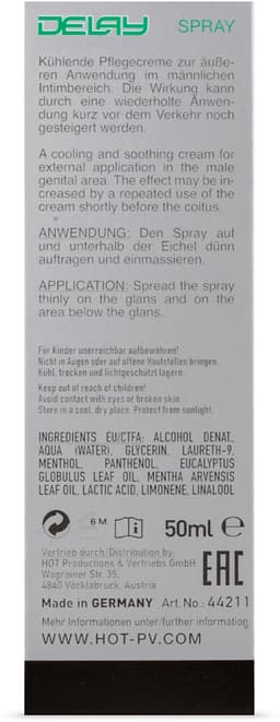 Hot-Hot Delay Spray 50Ml-Creams&lotions&sprays — thumbnail 4