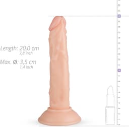 Real Fantasy - Blane - Realistische Dildo met Zuignap - 20 cm - Dildo - Dildo's - Sex Toys voor Vrouwen en Mannen - Dildo Mannen Anaal - Beige — thumbnail 6