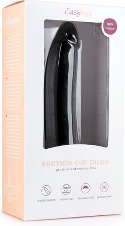 EasyToys - Realistische Dildo - Inclusief Zuignap - Dildo's - Dildo met Zuignap - 21 cm - Zwart — thumbnail 2