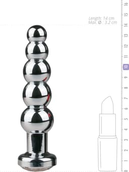 EasyToys - Dunne Buttplug met Kristal - Metalen Buttplug - Buttplugs - Buttplug Metaal - Anal Plug - Sex Toys voor Vrouwen en Mannen - Seksspeeltjes - Zilver — thumbnail 4