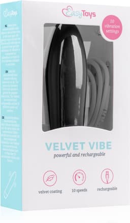 EasyToys - Velvet Vibe - Bullet Vibrator - Oplaadbaar - Vibrators voor Vrouwen en Mannen - Sex Toys voor Vrouwen - Vibrators - Zwart — thumbnail 7