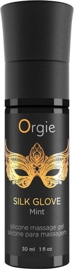 Orgie Silk Glove - Massagekit op Siliconenbasis - 30ml - Massagekit Voor Koppels - Mint - Parelketting Sensuele Massage — thumbnail 2