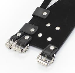 Nooitmeersaai - Zwarte halsband met rode ball gag en riem — thumbnail 3
