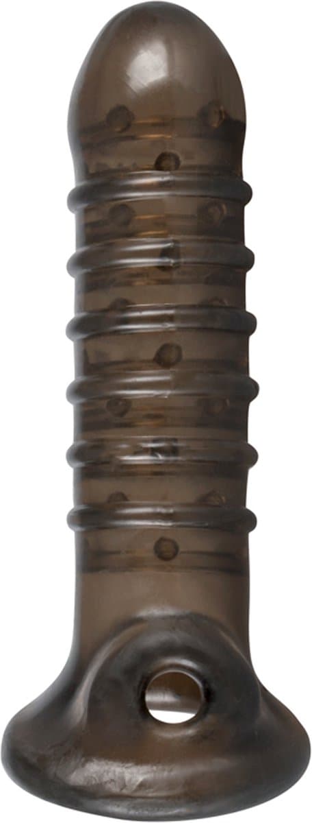 Penis Sleeve Met Ribbels - Zwart — afbeelding 1