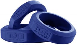 Tom of Finland Tom of Finland Cockring Set - 3 Stuks - Blauw — thumbnail 1