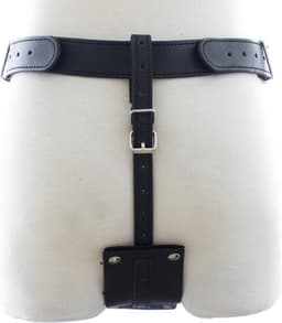 Nooitmeersaai - Harnas Vrouw - Harnas Man - Leer - Strap-On Harnas Voor Interne Dildo - BDSM - Verstelbaar - Bondage Harnas — thumbnail 2