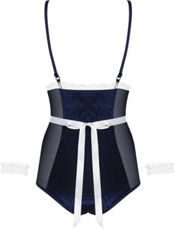 Obsessive Maid kostuum - Erotische Rollenspel Kleding - Maat S/M - Wit — thumbnail 9