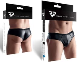 Wetlook Men's brazilian style briefs - Black — thumbnail 3