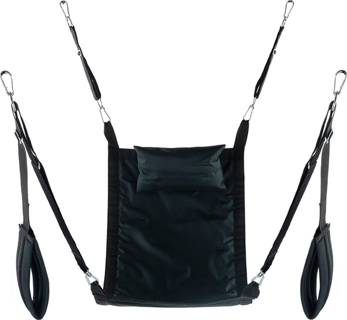 Rectangular canvas sling - 4 points - Full set - Black — afbeelding 1