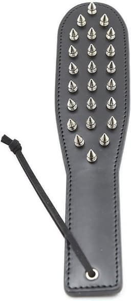 Nooitmeersaai - PU leren paddle met spikes - 30 cm — thumbnail 1