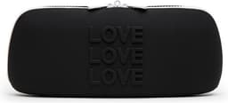Nooitmeersaai - Opbergtas love love love siliconen met rits - black — thumbnail 4