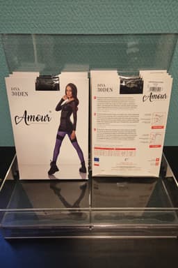 Panty open kruis - 30 Denier - Zwart - Naadpanty - Maat: L/XL - Model: Diva - Merk: Amour — thumbnail 8
