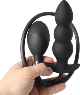 Buttplug - Buttplugs - Buttplug opblaasbaar - Prostaat Massage - Anaal plug - Zwart — thumbnail 2