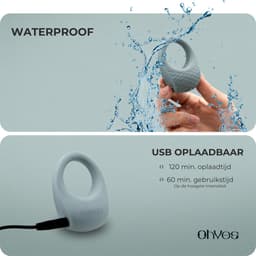 OHYES Loop - Cockring Vibrerend - Siliconen Penisring - Sex Toys voor koppels - Stone Green — thumbnail 2