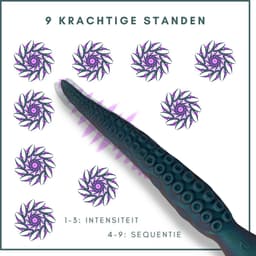SlipperyHeights® Trista - Tentakel Vibrator - Clitoris en G-Spot Stimulatie - 9 Krachtige Standen - Dildo - Tepel Stimulator - Siliconen Sex Toy voor Vrouwen - LCD Scherm - Holografisch Groen — thumbnail 12