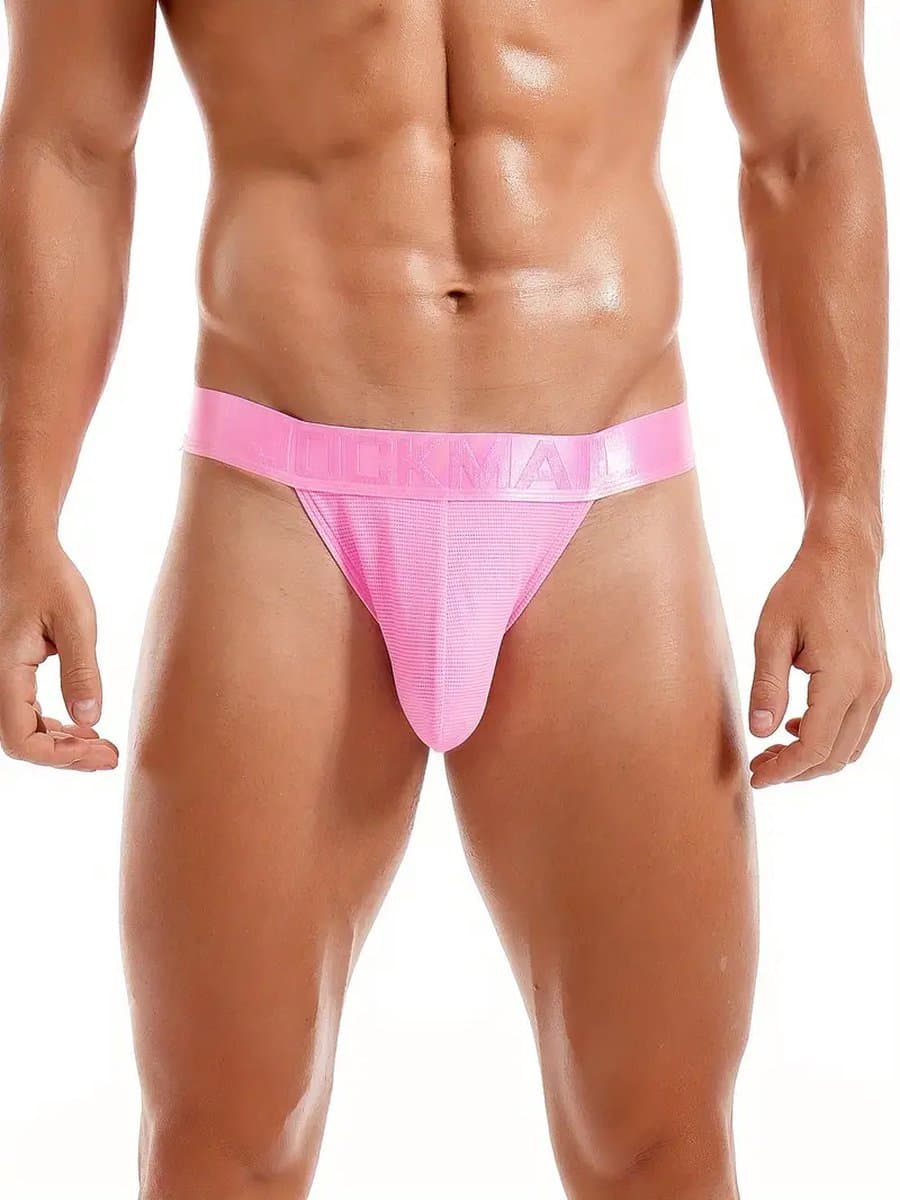 Heren slip-sexy-Onderbroek-Roze-Spandex-Erotisch-Mannen Lingerie-Onderbroek — afbeelding 1