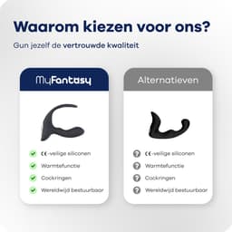 MyFantasy Prostaat Stimulator met Cockring – 42°C – Bestuurbaar met Nederlandse App – Prostaat Vibrator – Sex Toys voor Mannen & Koppels - Anaal Vibrator - Anale Speeltjes voor Mannen - Kamasutra Seksspeeltjes - Vibrerende Buttplug Dildo - Zwart — thumbnail 9