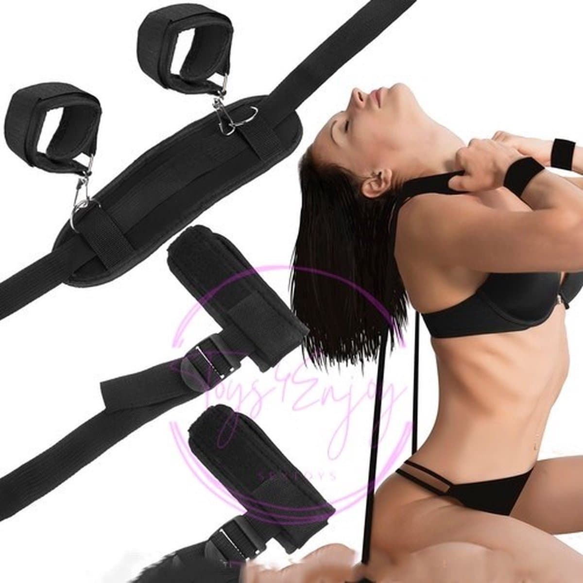 BDSM set - sex toys - handboeien seks - seksspeeltje - vastbinden- zwart, Toys4Enjoy — afbeelding 1