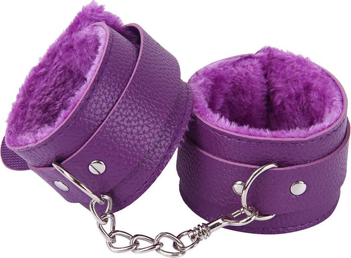 CHPN - Handboeien - Pluche handboeien - Handboeienset - Paars - Erotiek - Sexspeeltjes - BDSM - Bedspelletjes - Vastbinden — afbeelding 1
