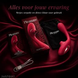 Pleasure Temptation X⁴ – Dubbele Zuig en Trilfunctie – Luchtdruk Vibrator voor Vrouwen – 20 Standen & Fluisterstil – G-Spot Satisfyer & Clitoris Stimulator – Sex Toys voor Koppels – Midnight Rouge — thumbnail 2