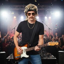 Retro 5-delige Carnavalskostuum Set voor Mannen met Vokuhila Perkament — thumbnail 2