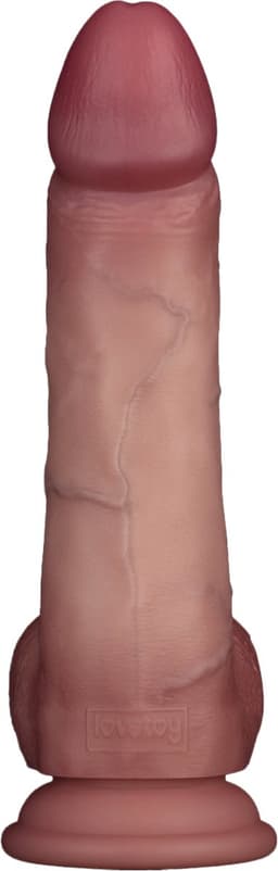 LoveToy - Sliding Skin Vibrerende Dildo Pro II - Met Afstandsbediening - 20 cm - Lichte Huidskleur — thumbnail 6