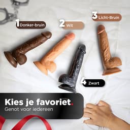 Rosebay Realistische Dildo 21 cm - Zachte Siliconen Dildo met Zuignap & Balzak - Dildo voor Mannen en Vrouwen- Licht Bruin — thumbnail 7