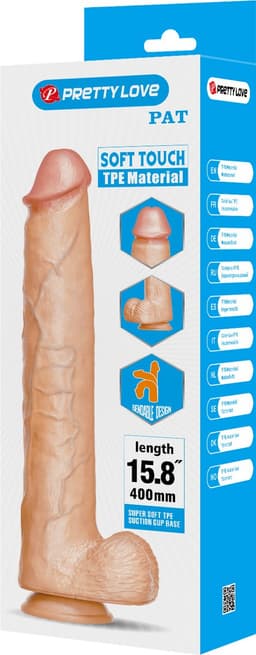 Pretty Love - Pat - Super Grote Dildo - 40 cm - Lichte Huidskleur — thumbnail 5