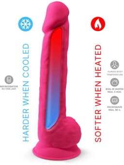 SILEXD - Realistische XXL Dildo - 38 x 7 cm - Roze — thumbnail 4