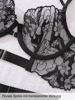 Luxe Lingerieset Dames – Sexy Lingerie – Erotische Lingerie Set – 4-delige Jarretelset – Zwart Kant – Beugel BH – High Waist Lingerie – Boudoir Set – Chique – High End – Madam Hommard – Exclusief – Cadeau Set – Dare to Undress – Maten XS, S, M, L, XL — thumbnail 6