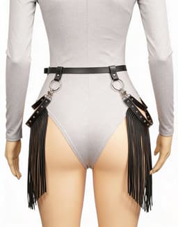 Heup harnas met kwastjes - Feest - BDSM - Outfit - Zwart — thumbnail 5