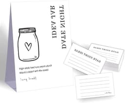 Date Night Idee Kaarten - Advieskaarten Bruiloft - Feest Spel - Dubbelzijdig Ontwerp - 12.7 x 17.8 cm - Multicolor — thumbnail 1