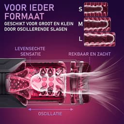 Aphrodite Masturbator Voor Man - 343 Verschillende Modi - Pocket Pussy - Sex Toys Voor Mannen - Tong — thumbnail 3