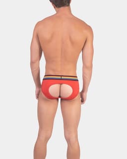 Barcode Berlin Multipack 1x Backless Brief Pride Red + 1x Pride Harness White - MAAT S - Erotisch Heren Ondergoed - Slip voor Man - Sexy mannen Slip — thumbnail 2