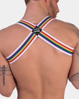 Barcode Berlin Multipack 1x Backless Brief Pride Red + 1x Pride Harness White - MAAT XL - Erotisch Heren Ondergoed - Slip voor Man - Sexy mannen Slip — thumbnail 4